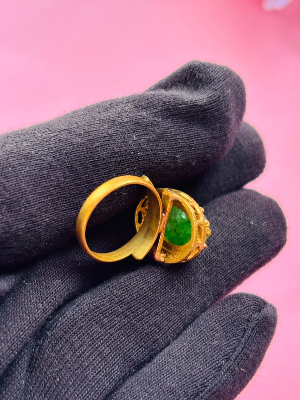 Emerald Green Statement Ring - Image 6