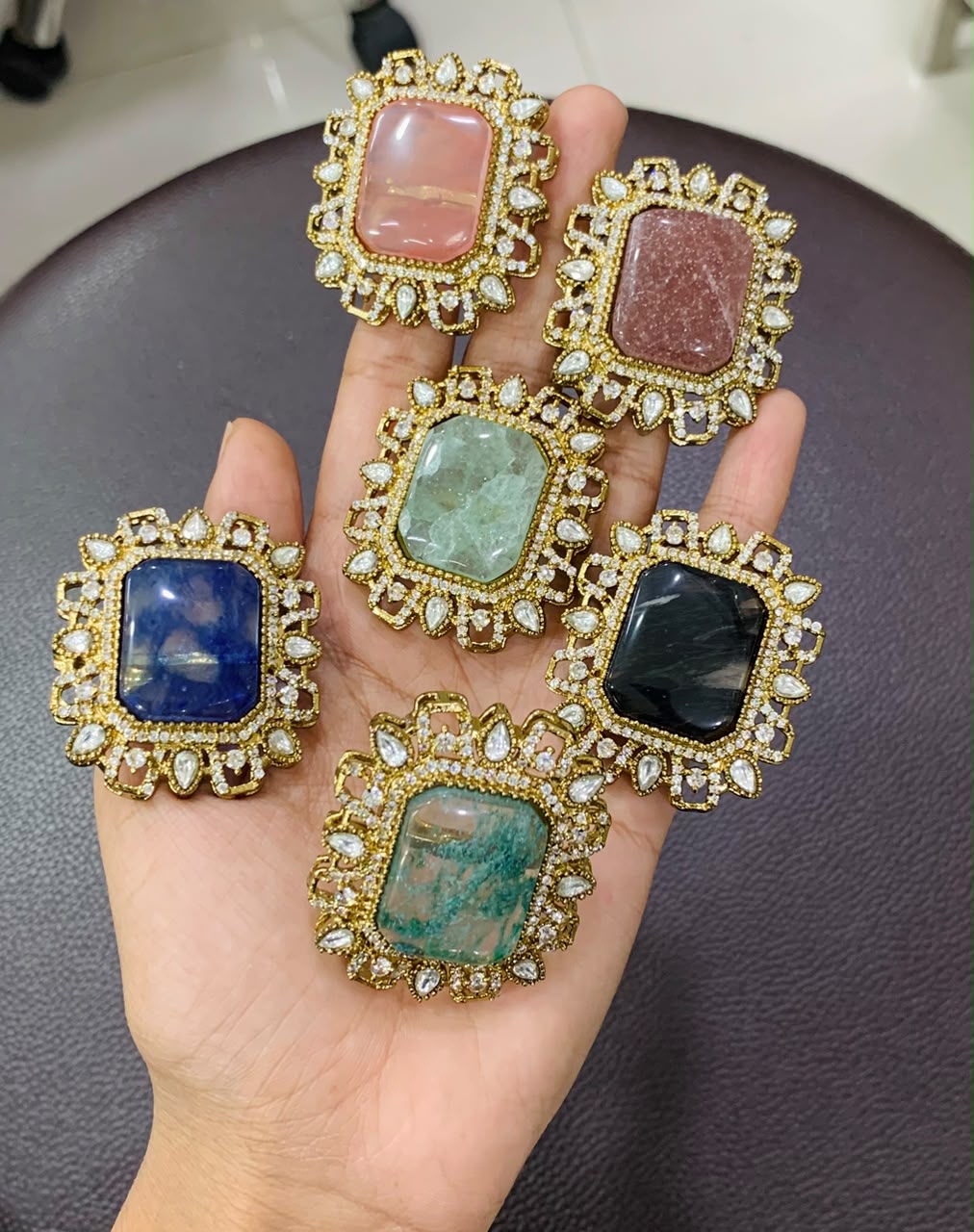 Victorian Style Gemstone Statement Rings