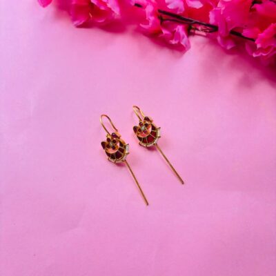 Gold Plated Kundan Ear Cuff