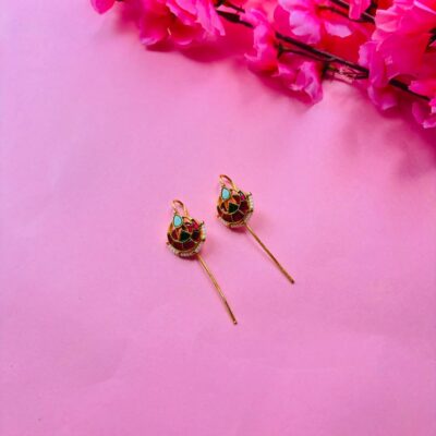 Gold Plated Kundan Ear Cuff
