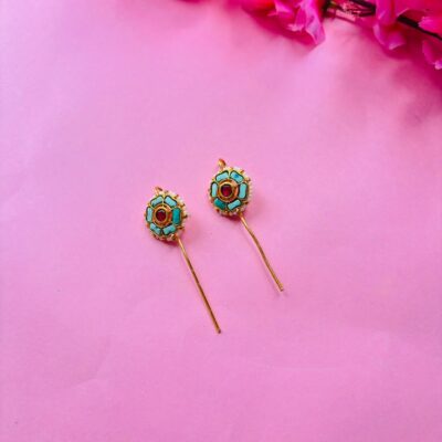 Gold Plated Kundan Ear Cuff