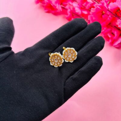 Gold Plated Kundan Ear Cuff