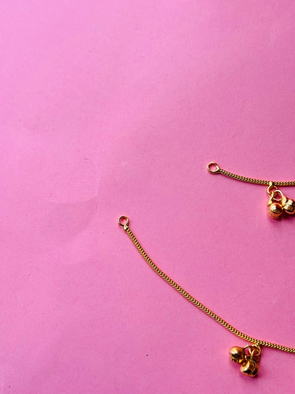 Minimalist Gold-Plated Ear Chain with Ghungroon - Image 3