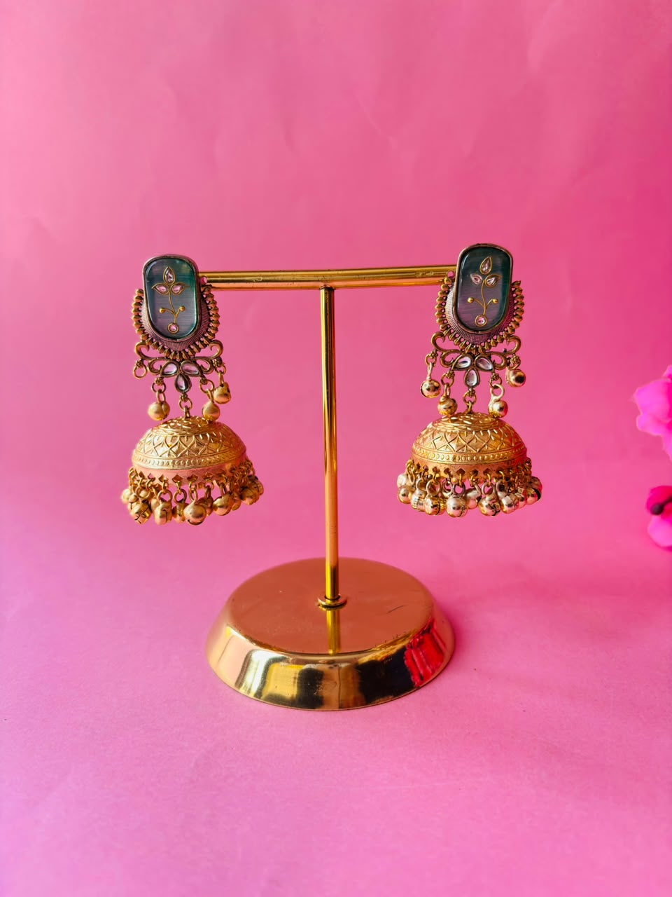 Handcrafted Ethnic Jhumkas - Image 2