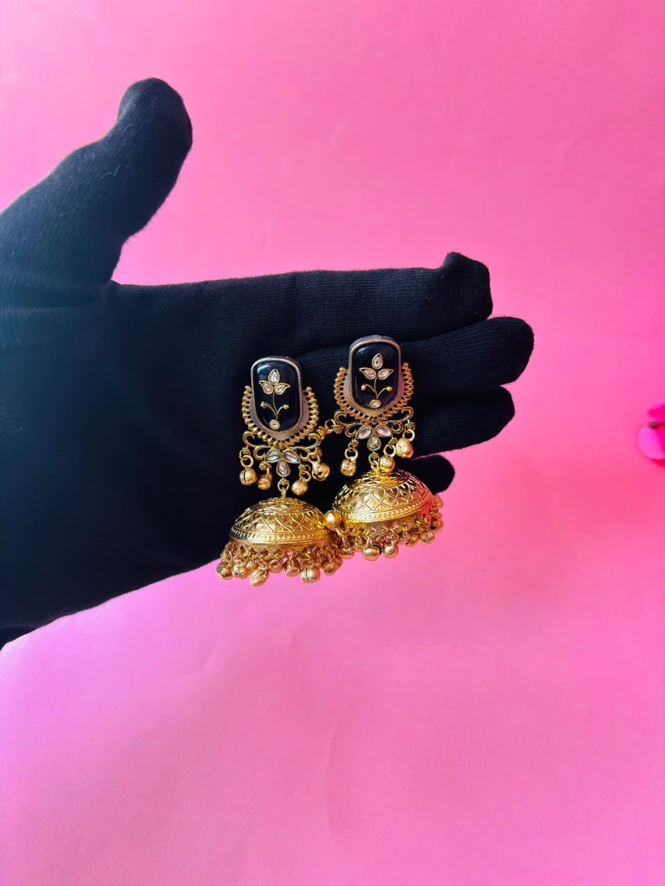 Handcrafted Ethnic Jhumkas - Image 4