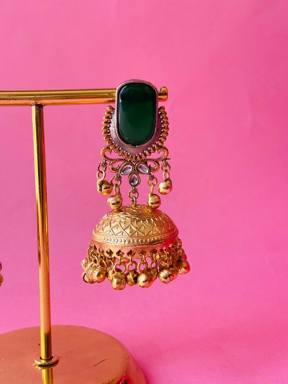 Handcrafted Ethnic Jhumkas - Image 3