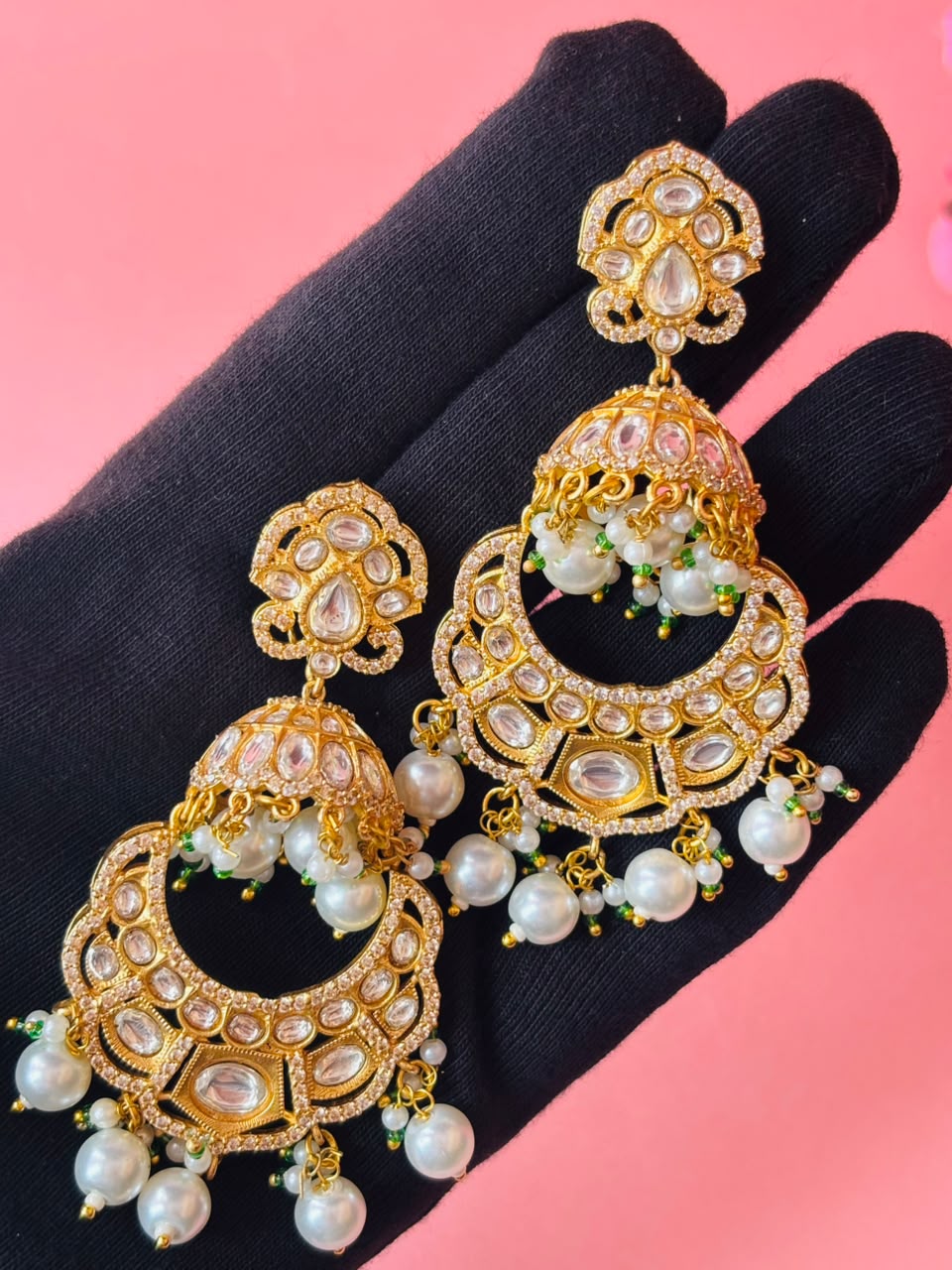 Elegant Ethnic Jhumka Earrings - Image 5