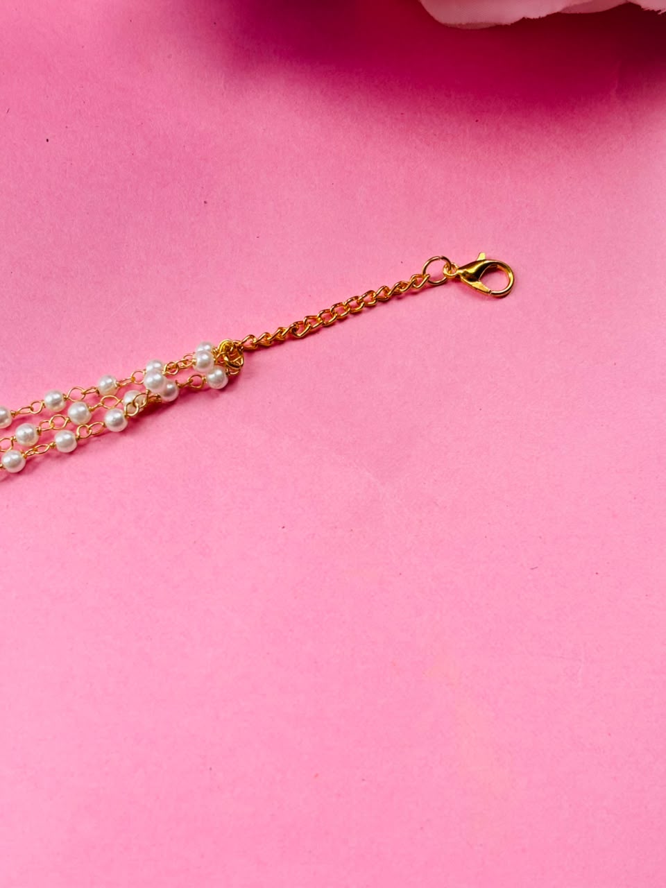 Traditional Kundan & Pearl Hand Harness (Pack Of 2) - Image 5