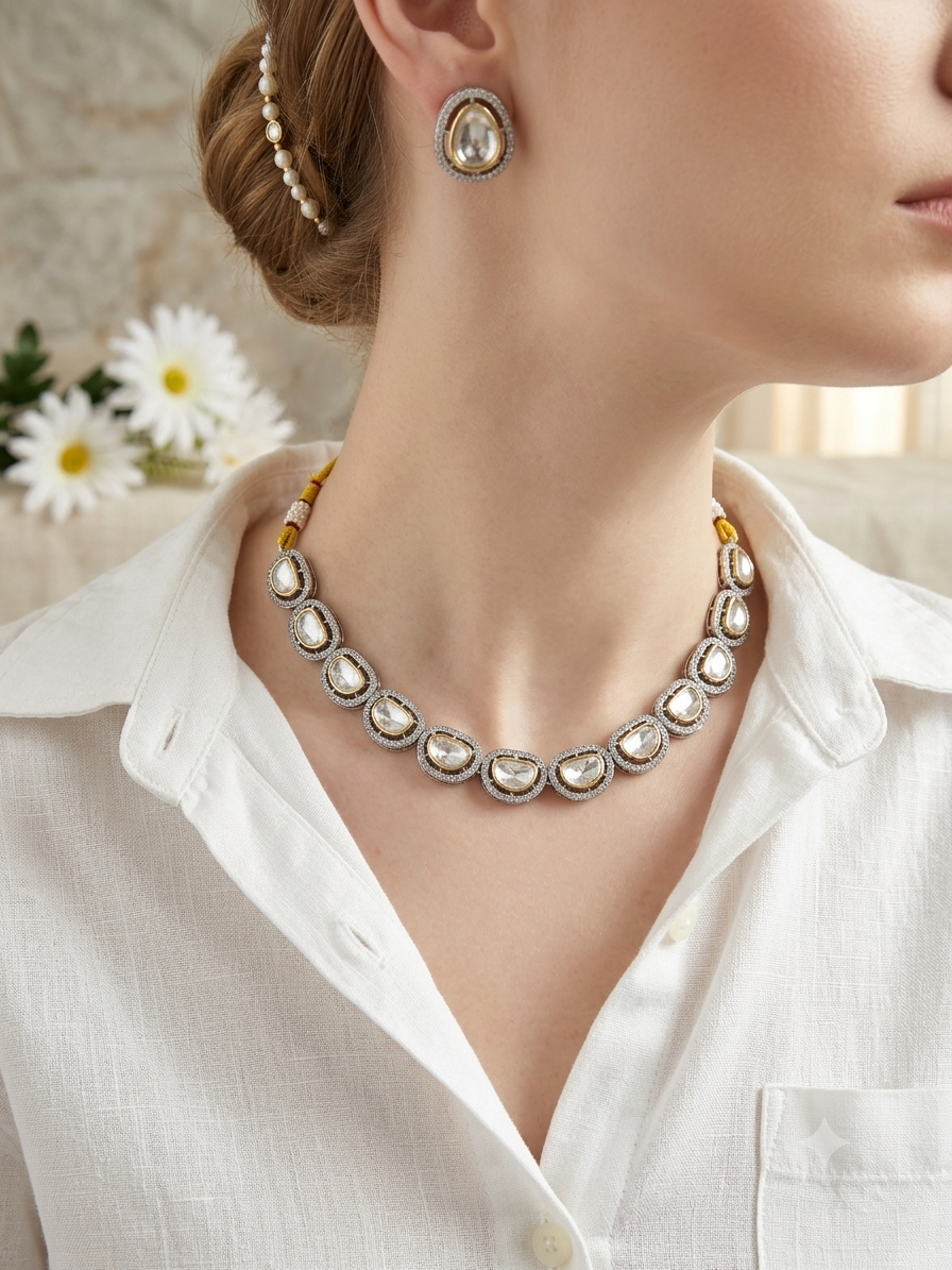 Polki Statement Necklace Set
