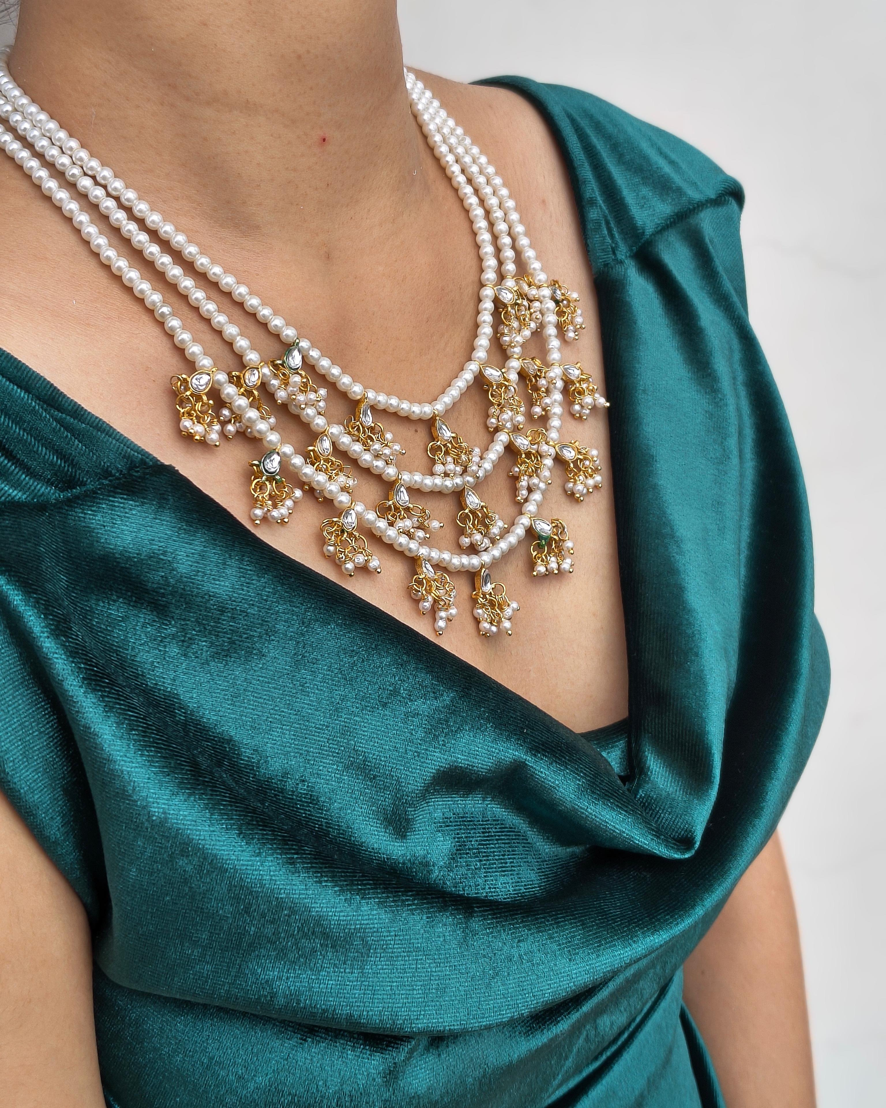 Multi-layer pearl necklace - Image 2