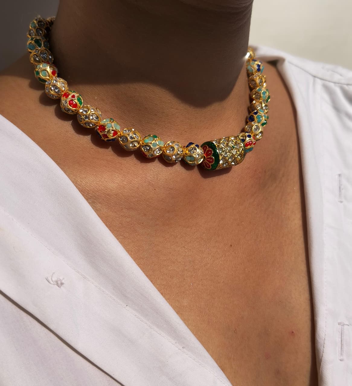 Meenakari Beaded Necklace - Image 2