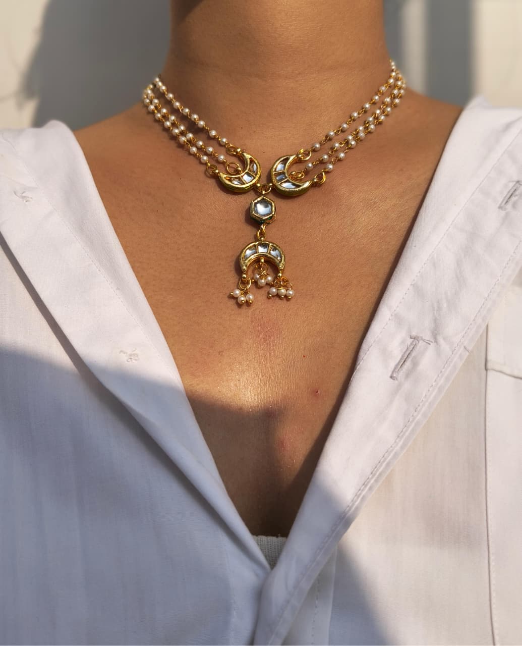 Moon Pearl Necklace