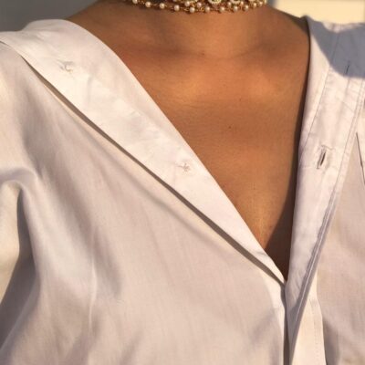 Pearl And Kundan Beaded Choker Necklace