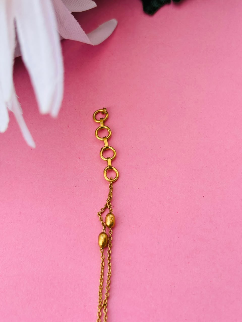 Kundan Layered Chain Pendant Necklace Set - Image 7