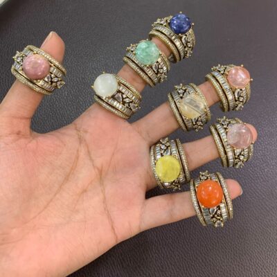 Victorian Style Gemstone Statement Rings (Copy)